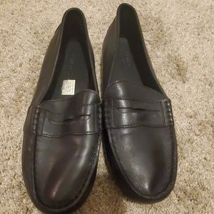 Boys leather loafer shoes